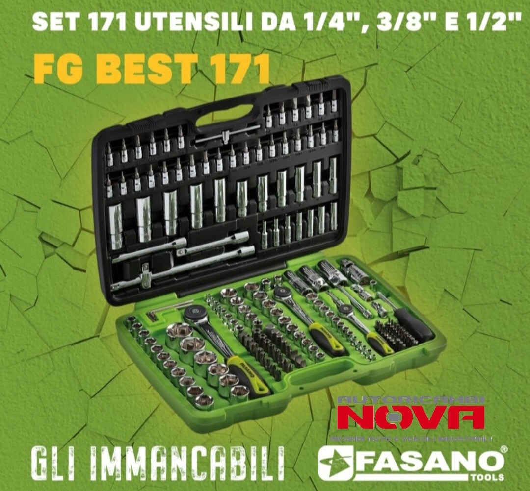 SET FG BEST 171, UTENSILI DA 1/4″, 3/8″ e 1/2″