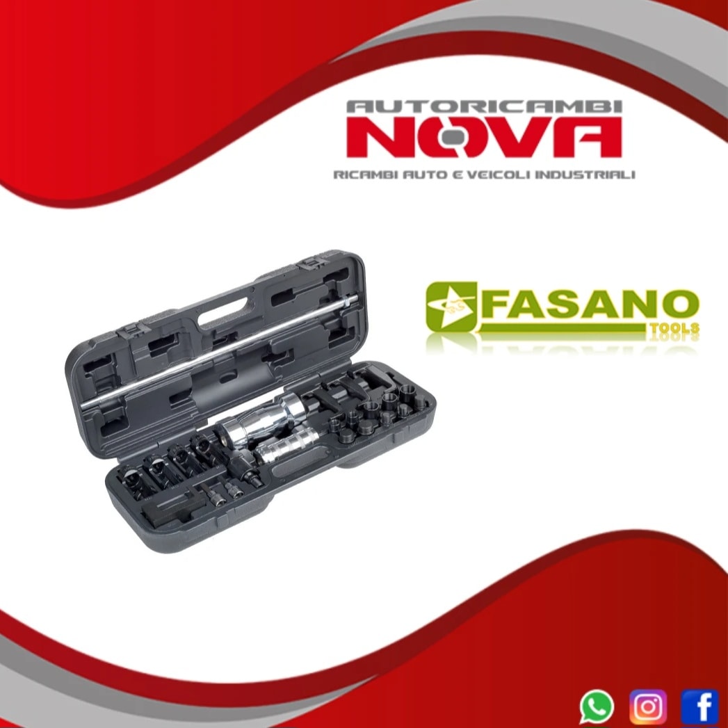 KIT 21 UTENSILI PER RIMOZIONE ELETTRO-INIETTORI DIESEL COMPLETO DI MASSA BATTENTE